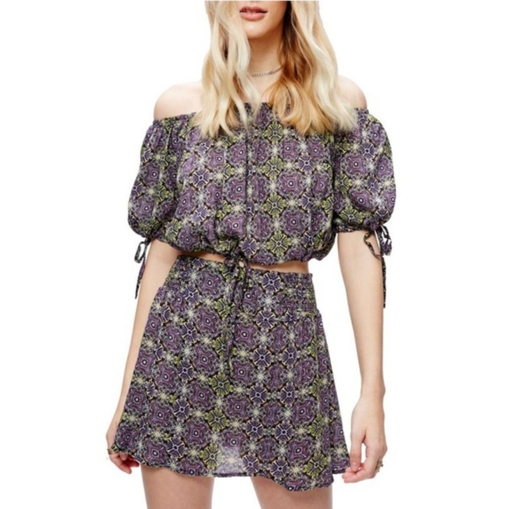 NWT Free People 2-Piece Crop Top & Skirt Set